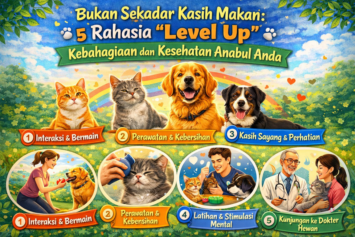 Bukan Sekadar Kasih Makan: 5 Rahasia "Level Up" Kebahagiaan dan Kesehatan Anabul Anda
